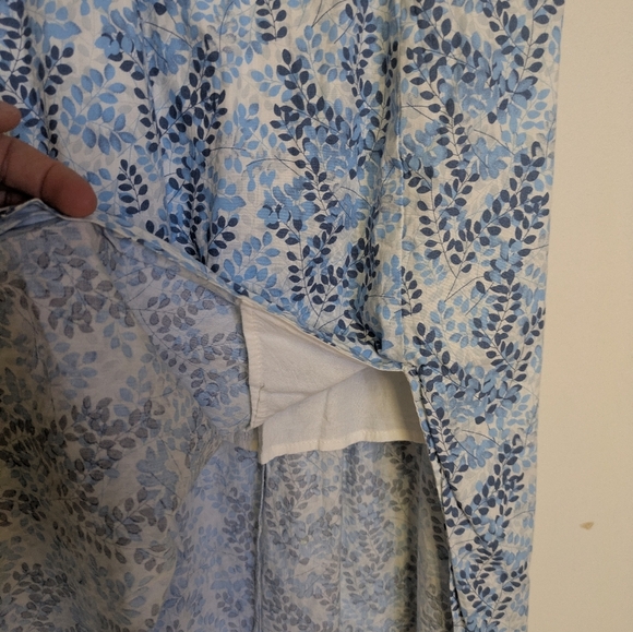 Urban Outfitters-Kiss the Sky side slit maxi dress In Lue Floral Print Size XS - Picture 7 of 13